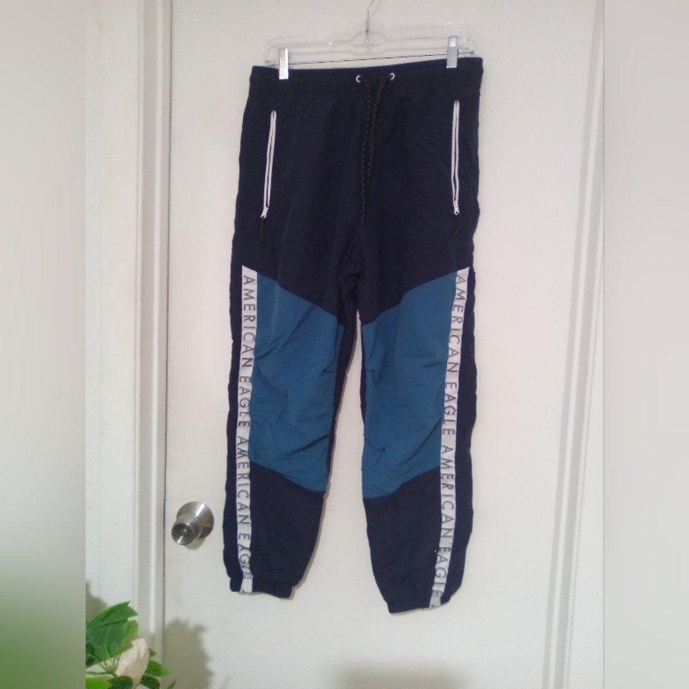 American eagle men or women joggers blue& black size S